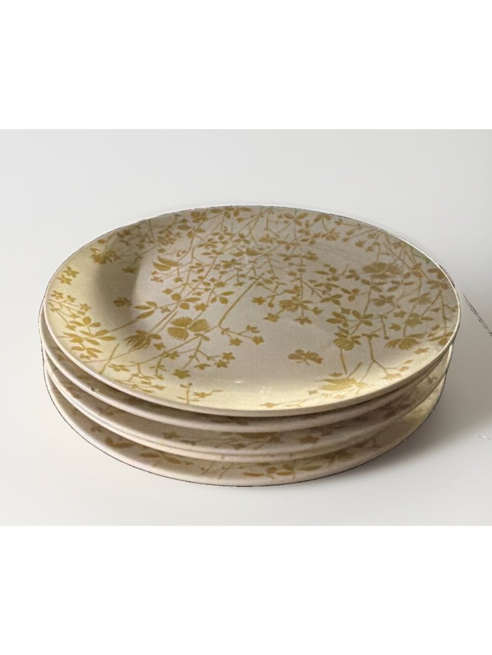 Vintage Sheffield Ironstone 10-Inch Golden Meadow Dinner Plate Set Of 5